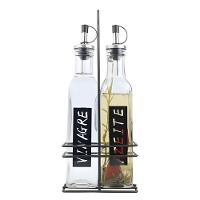 Conjunto Galheteiro Para Azeite E Vinagre 2 Garrafas Com Suporte 270ml Em Casa Tem - 3