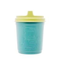 Copo Infantil Antivazamento Com Tampa E Bico Baby Dino Azul Verde 450ml Lyor - 3