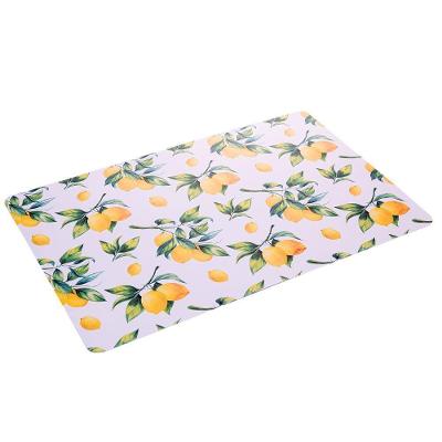 Lugar Americano De Plástico Mesa Limão Siciliano Síciliano Verde E Amarelo Lyor 43x28cm