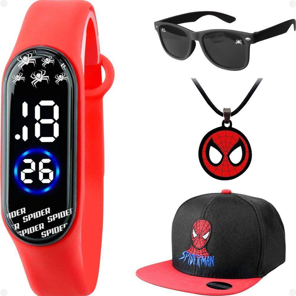 Relogio Infantil Digital Resistente + Colar + Bone Criança - 1