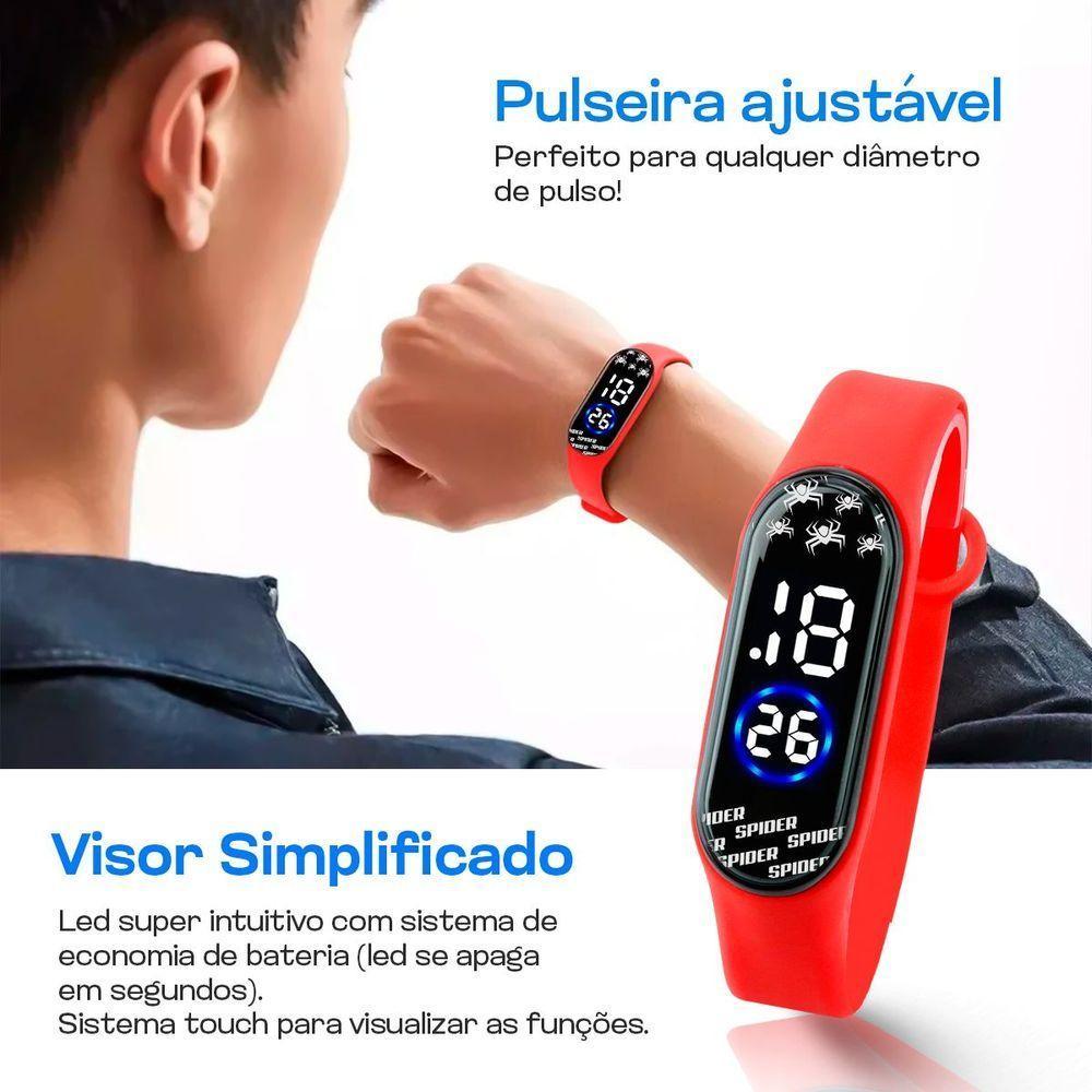 Relogio Infantil Digital Resistente + Colar + Bone Criança - 2