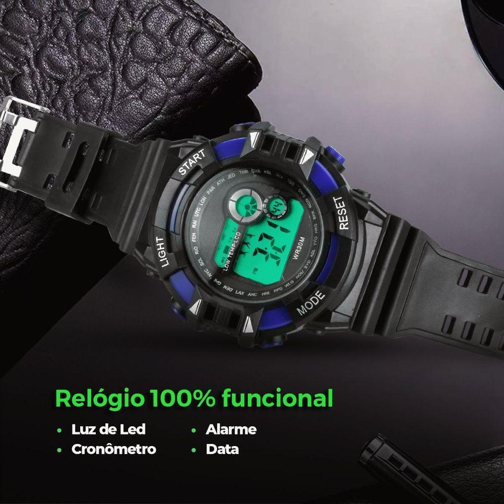 Relogio Infantil Digital Silicone Menino Criança Caixa - 3