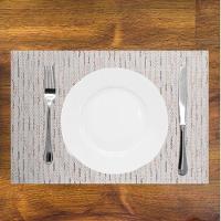 Lugar Americano Retangular Mesa Pvc Carpet Bege 45x30cm Lyor - 2