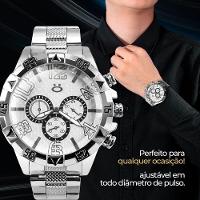 Relogio Aço Inox Prova Dagua Corrente Caixa Pulseira - 8