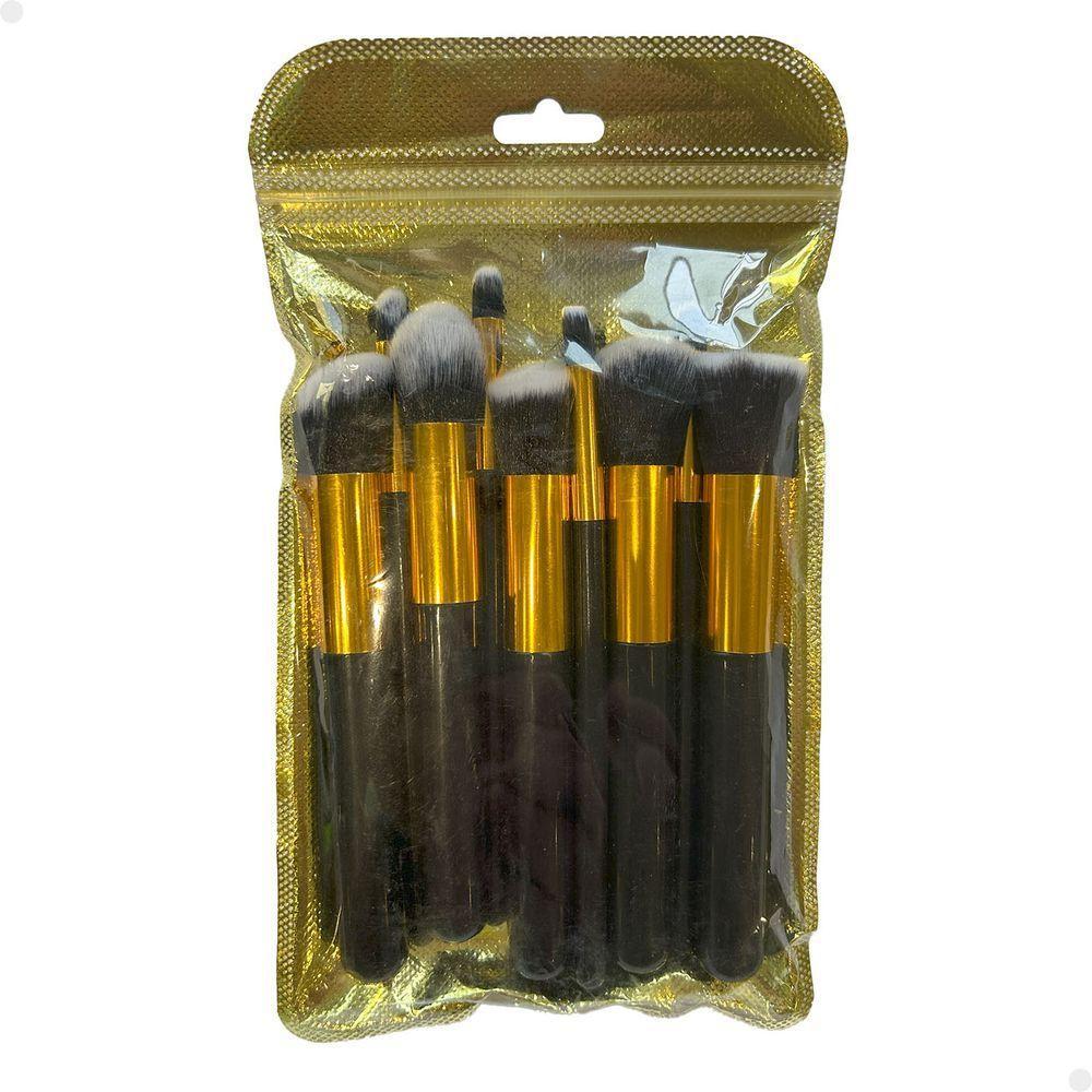 Kit Completo 10 Pincéis Kabuki Profissionais Para Maquiagem Lorben Com Estojo - 4