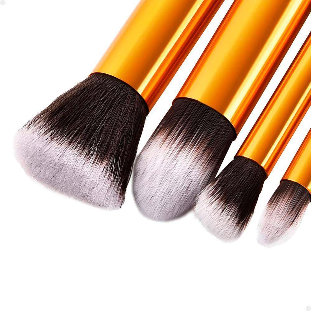 Kit Completo 10 Pincéis Kabuki Profissionais Para Maquiagem Lorben Com Estojo - 7