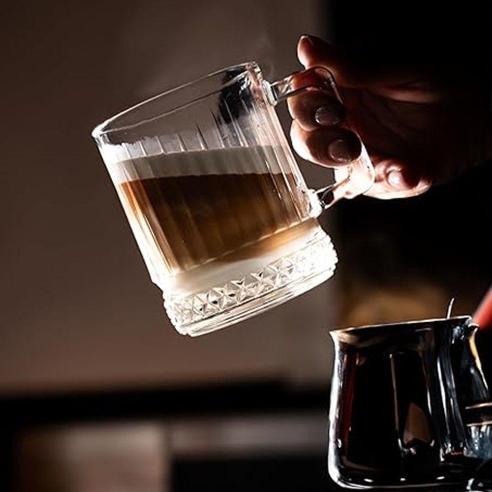 Jogo 2 Caneca De Vidro Café Cappuccino Elusia 250ml Em Casa Tem - 5