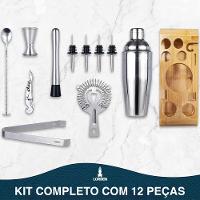 Kit Bar Lorben Com 12 Peças Inox Coqueteleira 550ml Barman Caipirinha - 8