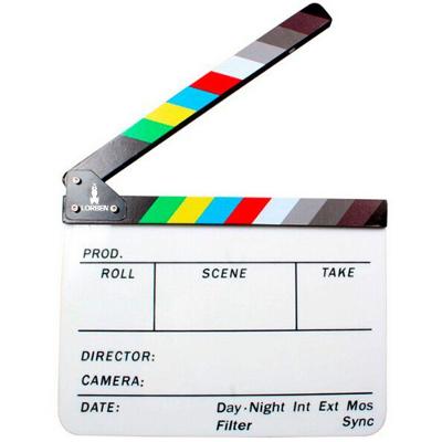 Claquete Profissional Lorben Acrílico Com Imã Cinema Filmagens 30x24,5cm
