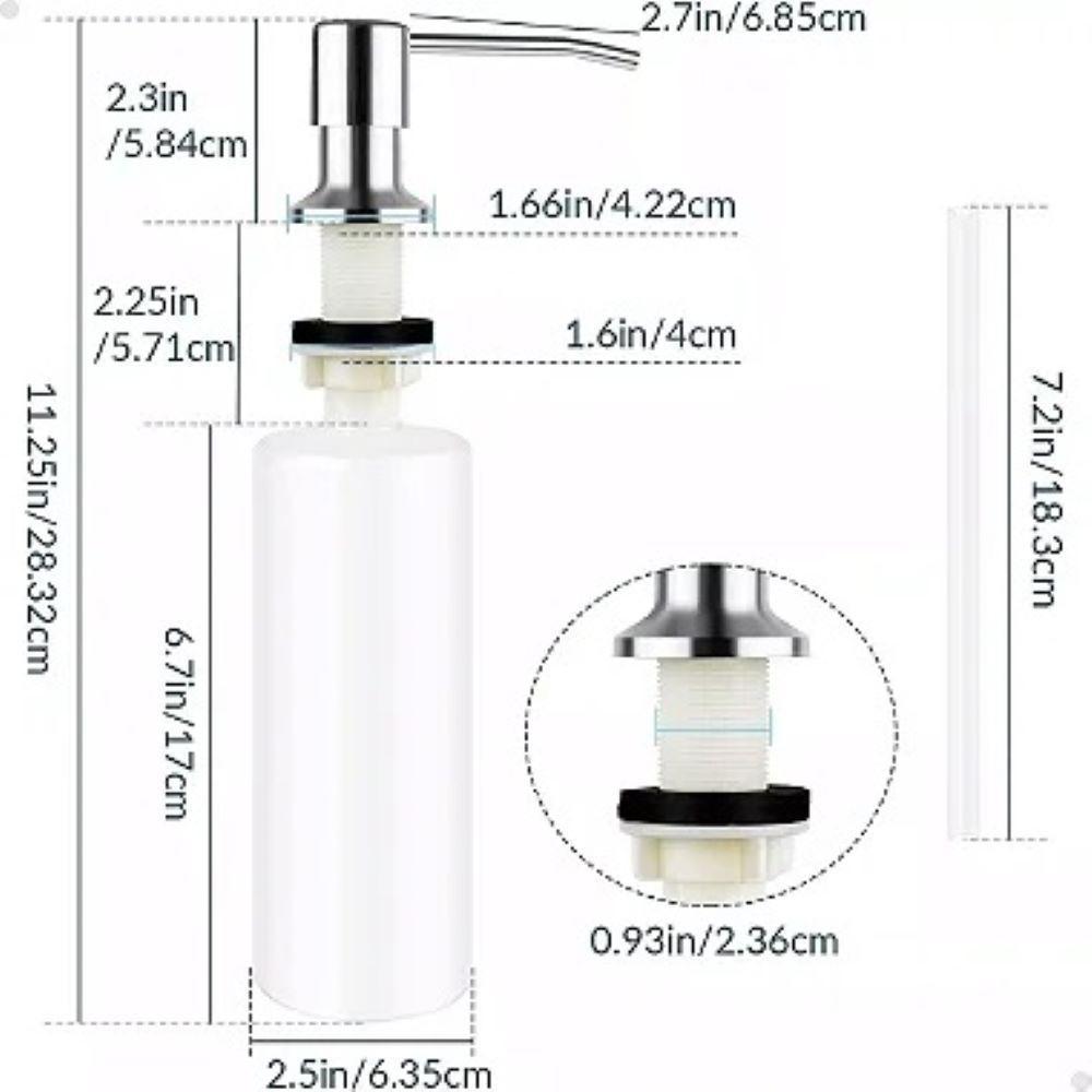 Dispenser Embutir Detergente Sabão Líquido Cozinha Banheiro - 3