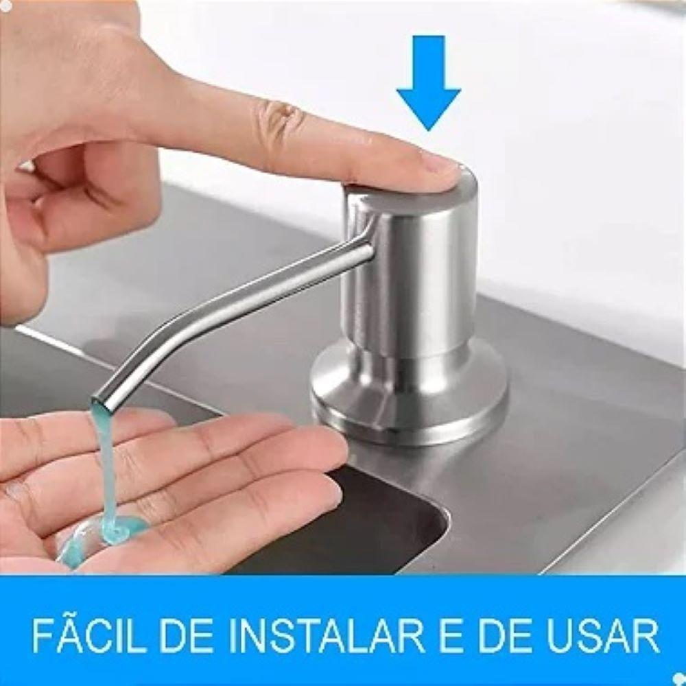 Dispenser Embutir Detergente Sabão Líquido Cozinha Banheiro - 6