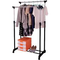 Arara Dupla De Roupas Regulável Em Aço Inox Com Sapateira - 5