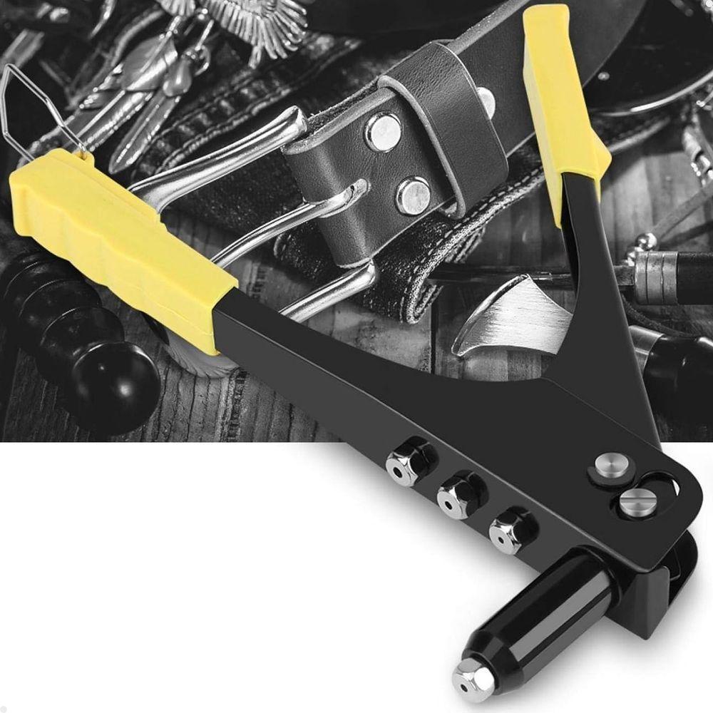 Alicate Rebitador Profissional Rebitadeira Manual Com 4 Bicos Consertos E Reparos Em Geral - 2