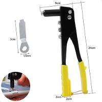 Alicate Rebitador Profissional Rebitadeira Manual Com 4 Bicos Consertos E Reparos Em Geral