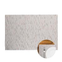 Jogo 4 Lugar Americano Retangular Mesa Pvc Carpet Bege 45x30cm Lyor - 2