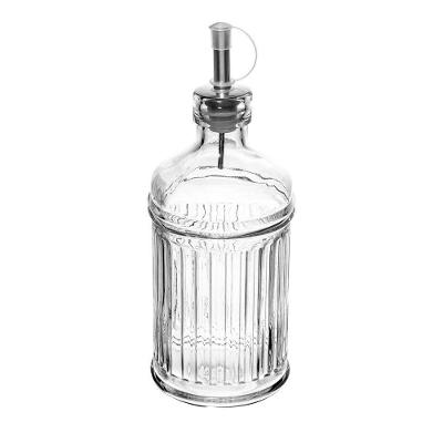 Galheteiro De Vidro Com Dosador Em Metal Vegas Lyor 500ml