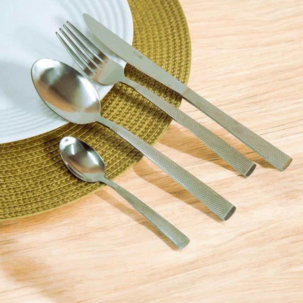 Faqueiro 16 Peças De Aço Inox Santorini Champanhe Lyor - 7