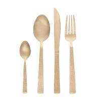 Faqueiro 16 Peças De Aço Inox Santorini Champanhe Lyor - 1