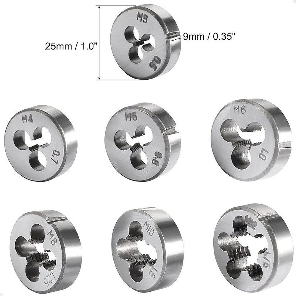 Jogo De Tarraxa E Chave De Encaixe Para Cossinete 8 Peças Aço Lorben Lorben - 5