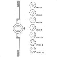 Jogo De Tarraxa E Chave De Encaixe Para Cossinete 8 Peças Aço Lorben Lorben - 2