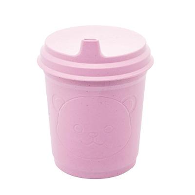 Copo Infantil Antivazamento Com Tampa E Bico Urso Rosa 450ml Lyor