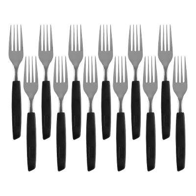 Jogo 12 Garfos De Mesa New Caprese Preto Fratelli Inox