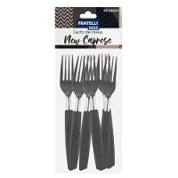 Jogo 12 Garfos De Mesa New Caprese Preto Fratelli Inox - 2