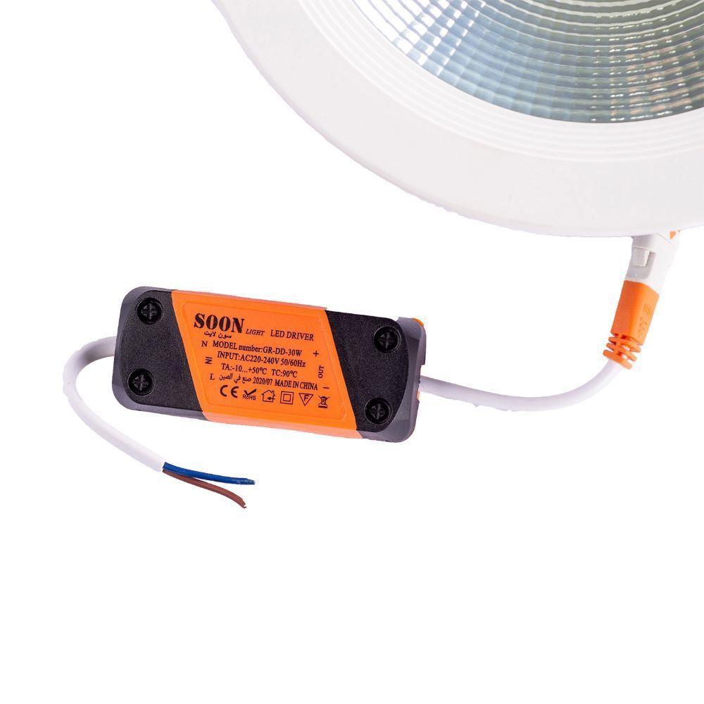 Plafon Spot Led Cob 30w Embutir Redondo Branco Frio 6500k - 2