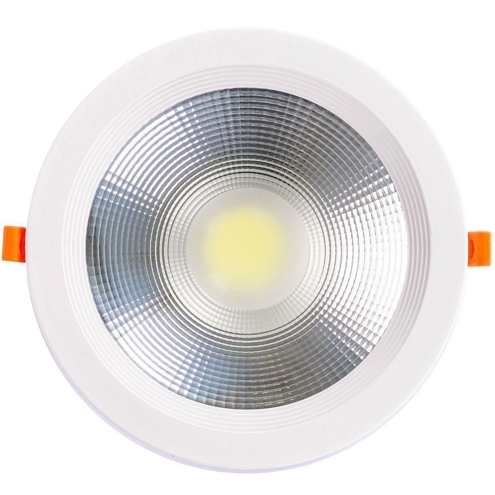 Plafon Spot Led Cob 30w Embutir Redondo Branco Frio 6500k - 5