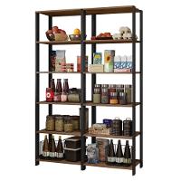 Armário Estante Multiuso Organizador Despensa 10 Prateleiras 118cm Rustic/preto Madesa - 2