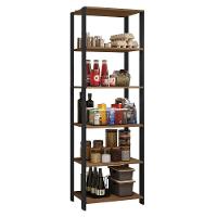 Armário Estante Multiuso Organizador Despensa 5 Prateleiras 59cm Rustic/preto Madesa - 2