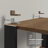 Armário Estante Multiuso Organizador Despensa 5 Prateleiras 59cm Rustic/preto Madesa - 7