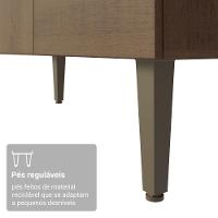 Kit Cozinha Balcão Gabinete 3 Portas 2 Gavetas E Armário Cozinha Despensa 5 Prateleiras Rustic/preto - 8