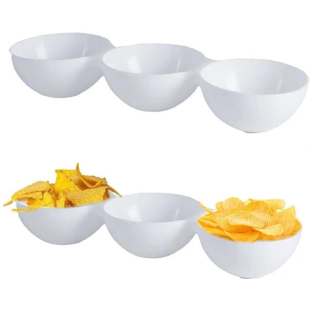 Petisqueira Com 3 Divisões Redonda Branca Le Chef Paramount - 3