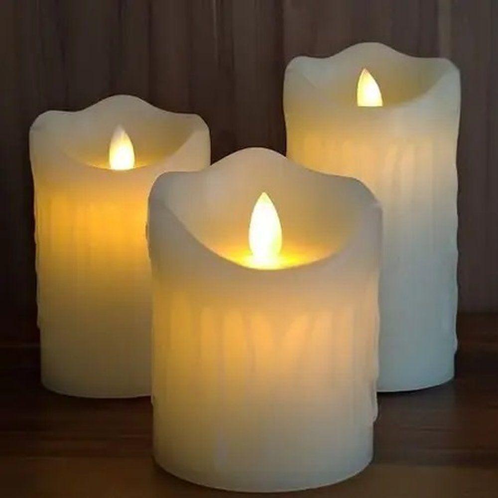 Vela Led A Pilha Com Parafina 5,3x8 Cm - 2