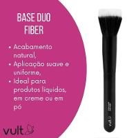 Pincel De Maquiagem Base Duo Fiber Fibra Dupla Duas Camadas Vult - 3