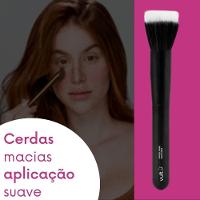Pincel De Maquiagem Base Duo Fiber Fibra Dupla Duas Camadas Vult