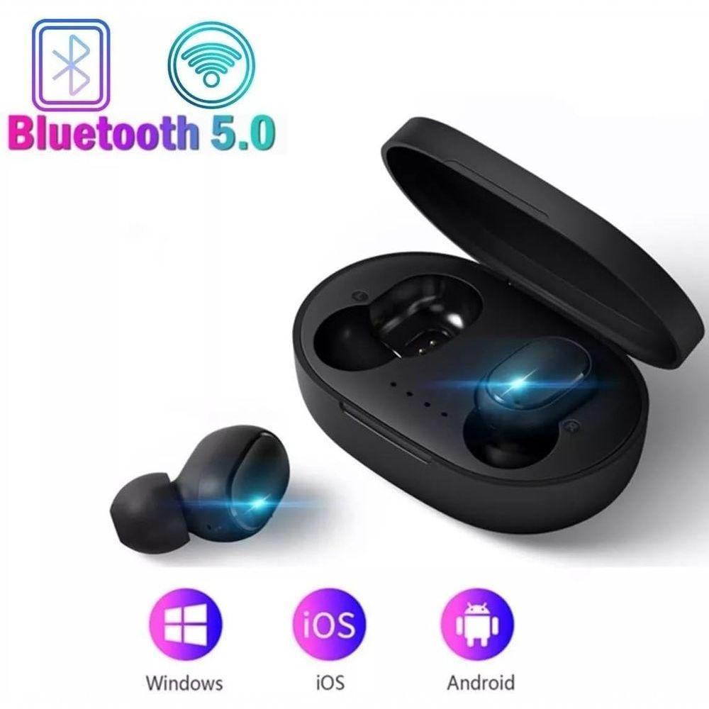 Fone De Ouvido Bluetooth Sem Fio Tws 5.3 Com Microfone Cancelamento De Ruído Preto - 3