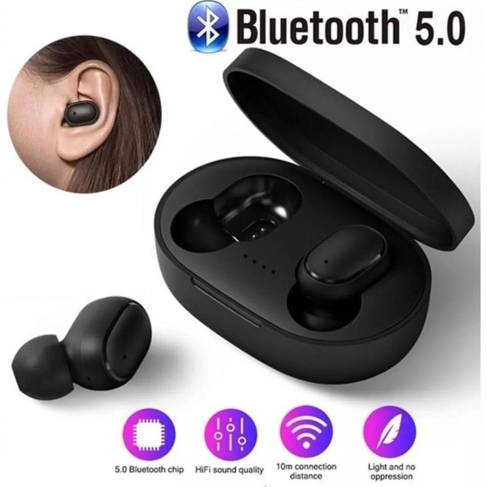 Fone De Ouvido Bluetooth Sem Fio Tws 5.3 Com Microfone Cancelamento De Ruído Preto - 4