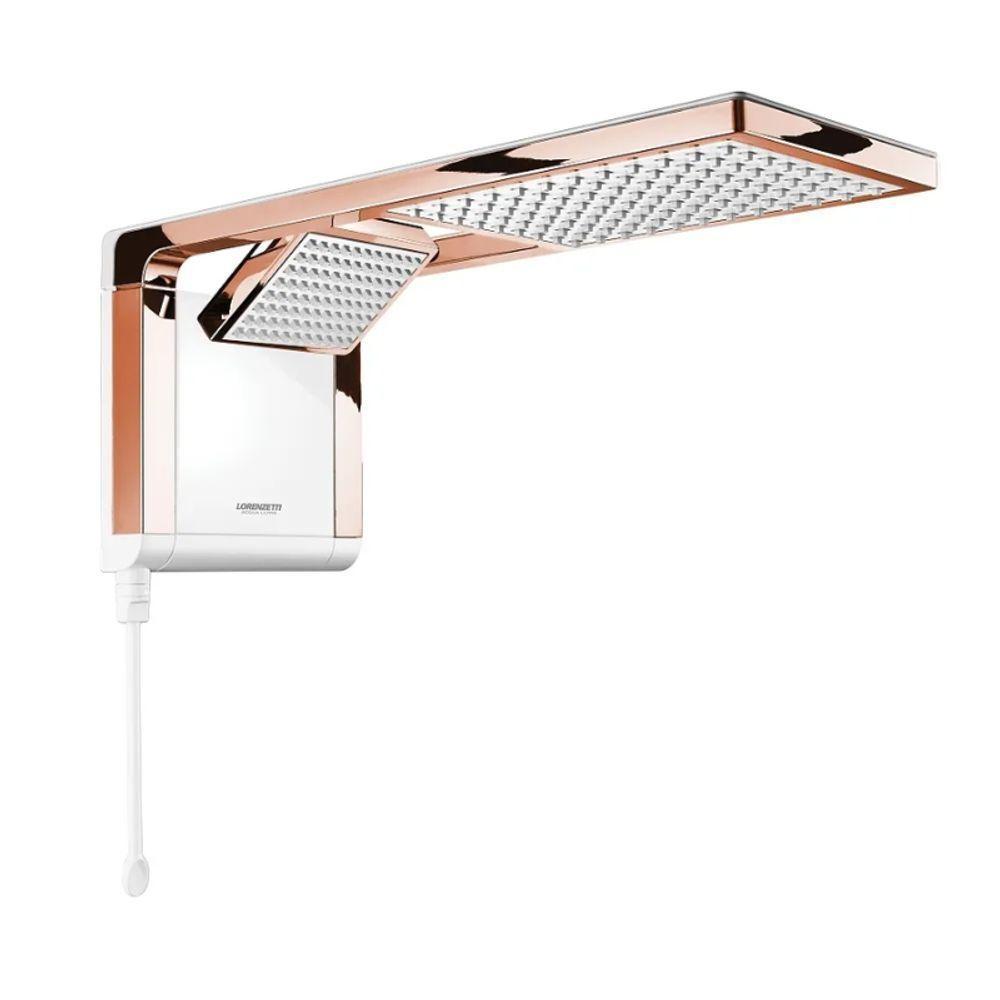 Chuveiro Acqua Duo Ultra Branco Rose Gold 7800W Lorenzetti 220V - 1
