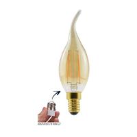 Lâmpada Led âmbar Filamento Chama Longa 2,5w 2000k E14/e27 Bico Torto G-light