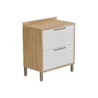 Gabinete De Cozinha Modulado Balcão Syrah 1 Porta E 1 Gaveta Com Tampo 80cm Amendoa-off White - Ronipa - 1