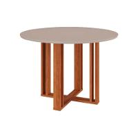 Mesa Para Cozinha Flora Com Tampo Madeirado 93cm Nature Off White Cimol - 1