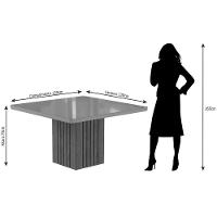 Sala De Jantar Completa Ana C- Tampo Madeirado C- Vidro 130x130cm E 8 Cadeiras Fernanda Savana-nature-madeirado-off White - Suede Nude Be - Cimol - 2