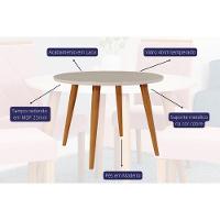 Sala De Jantar Completa Dani Madeira Maciça C- Tampo Madeirado C- Vidro 110cm E 4 Cadeiras Juliana Nature-madeirado-suede Nude Bege - Cimol