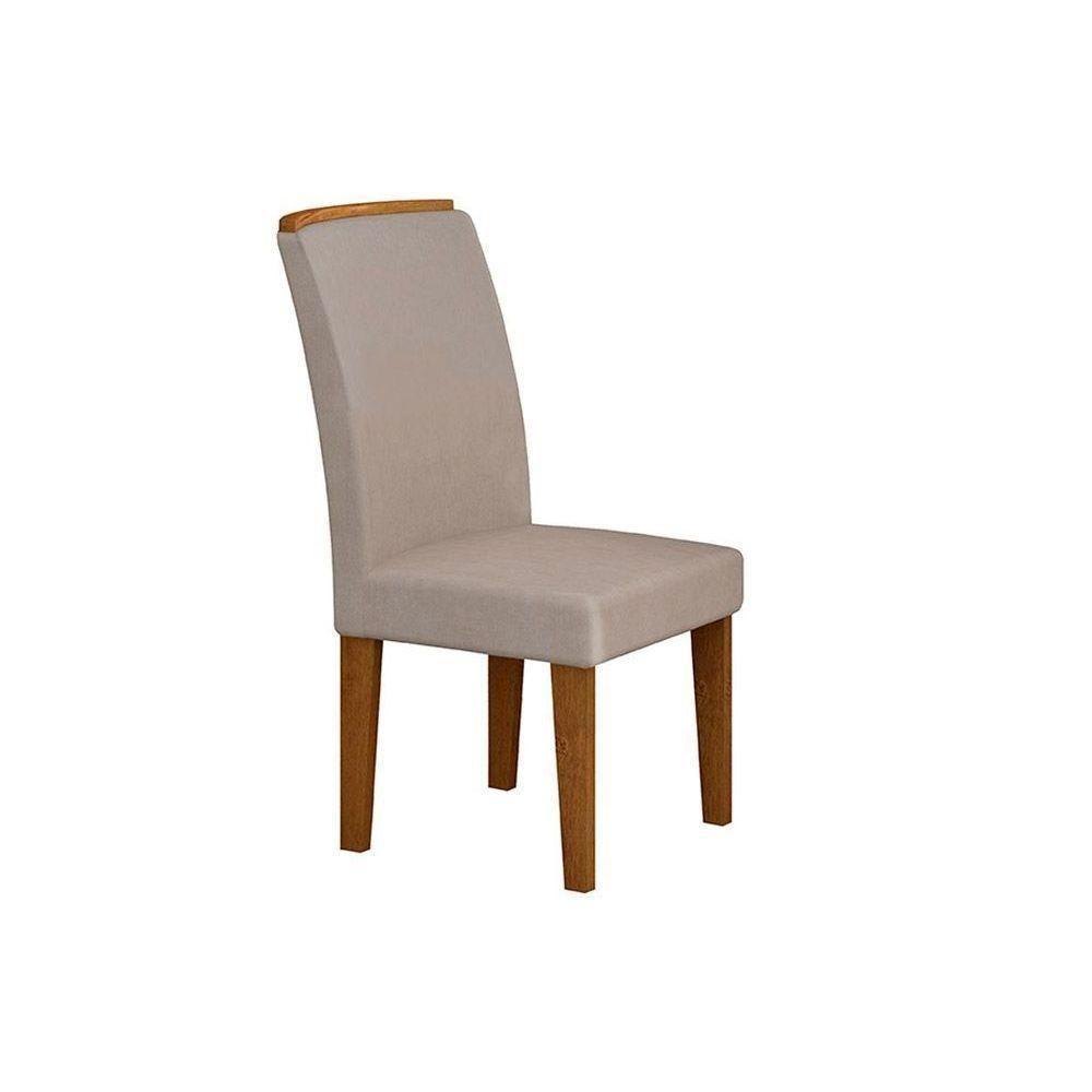 Conjunto Mesa Sala Jantar Londrina Tampo Madeirado Com Vidro 180cm + 6 Cadeiras Lunara Imbuia Linho Rústico Rufato - 3