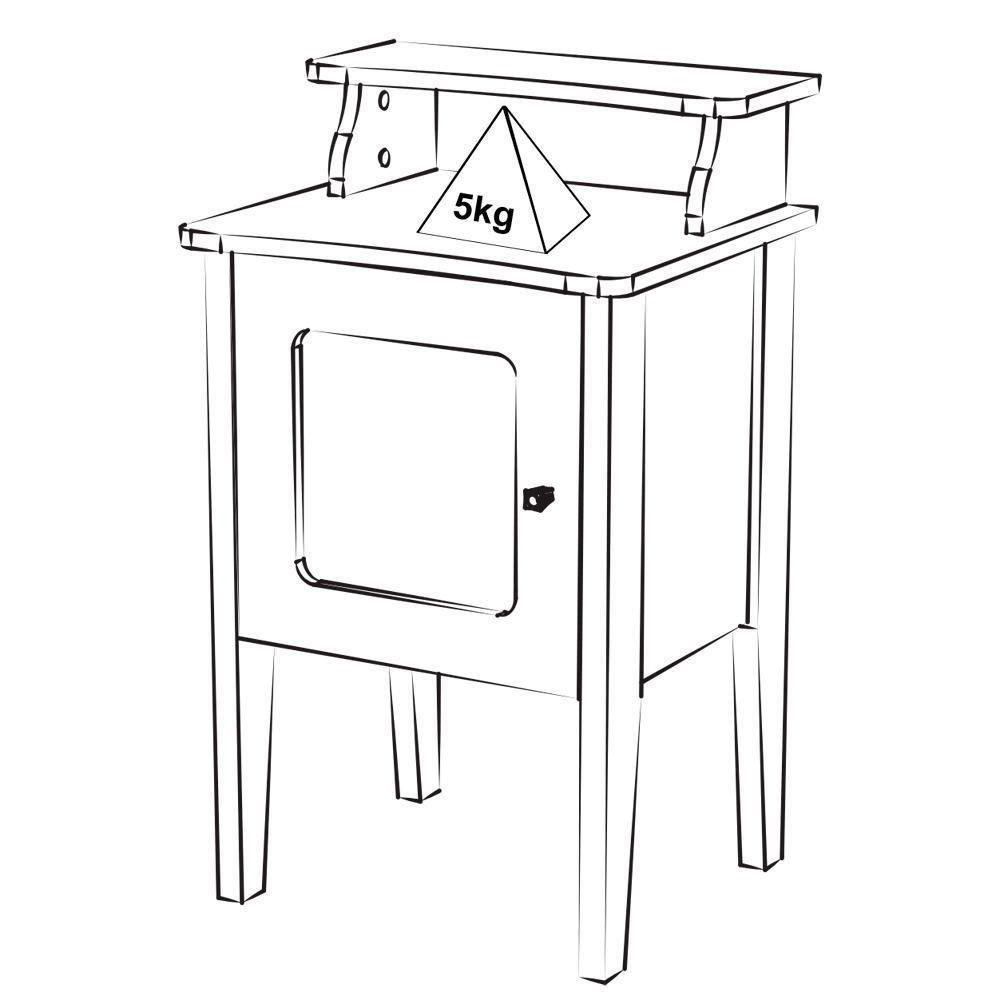 Mesa De Apoio Mdf Sala 43 Cm 4519 Carvalho Off White Arly Carvalho Off White - 5