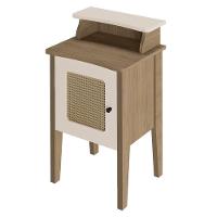 Mesa De Apoio Mdf Sala 43 Cm 4519 Carvalho Off White Arly Carvalho Off White - 1