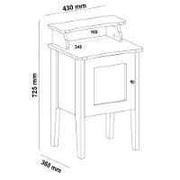 Mesa De Apoio Mdf Sala 43 Cm 4519 Carvalho Off White Arly Carvalho Off White - 3