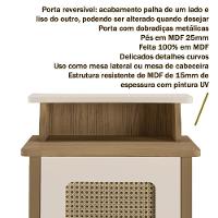 Mesa De Apoio Mdf Sala 43 Cm 4519 Carvalho Off White Arly Carvalho Off White